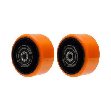 Imagem de Kit 2 un roda poliuretano moldado 314pu 3 pol 200kg p rodízio - AJAX