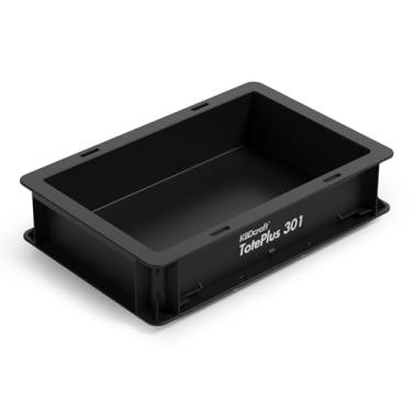 Imagem de KBDcraft Caixas De Armazenamento Modulares Plástico - Organizadoras Empilháveis, Recipientes Polipropileno Para Casa E Escritório, 11,8" Lx 7,8" L 2,76" A, Pretas