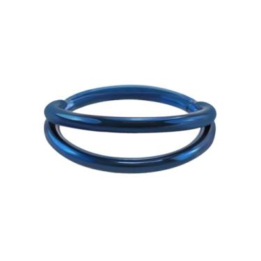 Imagem de Pierced Owl Anel clicker de segmento articulado de aço inoxidável 316L de aço inoxidável 16GA, 10mm Diameter, Metal, Sem Pedra Preciosa