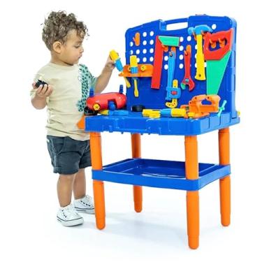 Imagem de Bancada de Ferramentas Infantil 45 Peças Kit Ferramentas Infantil Oficina