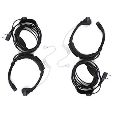 Imagem de Fone de ouvido reforçado com redução de ruído e tubo acústico para microfone de garganta com fone de ouvido com dedo PTT compatível com Baofeng BF-F8HP BF-F9 UV-82 UV-82HP UV-82C UV-5R UV-5RA UV-5RE rádio bidirecional