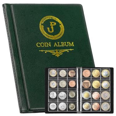 Imagem de Uncle Paul Coin Album Coin Holder Coin Collection Book for Collectors CS37 (Blackish Green, 30x30 MM Pocket [Fits Coins Under 25mm])