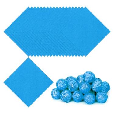 Imagem de PATIKIL Embalagens de doces de 7 x 7 cm, 200 peças de papel de embrulho de chocolate para decoração de doces caseiros de caramelo faça você mesmo, embalagem de bolo de chocolate, azul escuro