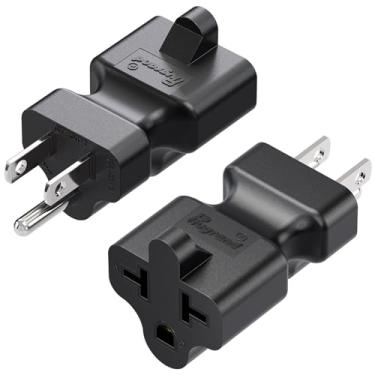 Imagem de [2Pack] Four-In-One 4-in-1 15 Amp Household AC Plug to 20 Amp T Blade Adapter,5-15P to 5-20R,5-15P to 6-15R,5-15P to 6-20R, 4 in 1 AC Power Adapter,15A 125V to 20A 250V Adapter