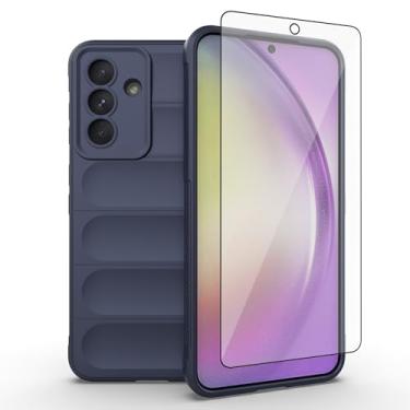Imagem de Asuwish Capa de celular para Samsung Galaxy A36/A56 5G com protetor de tela de vidro temperado e TPU macio, fina, à prova de choque, capa protetora de silicone acessórios A 36 56 mulheres, homens
