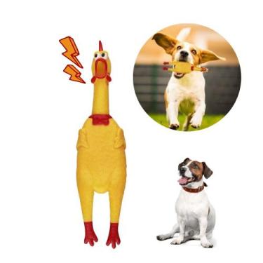 Imagem de Mordedor Sonoro De 27cm Frango Galinha Brinquedo Para Pet - Napi