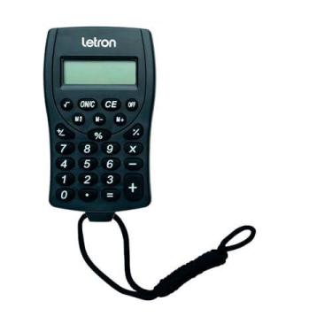 Imagem de Calculadora De Bolso 8 Dig.Preta C/Cordao E Bateria - LEONORA