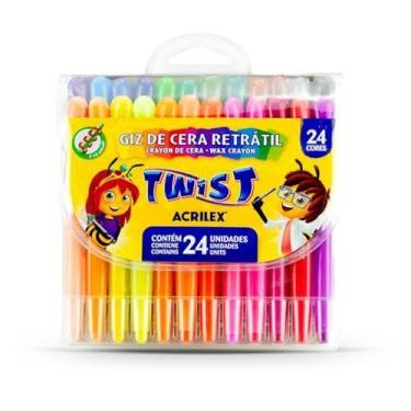 Imagem de Giz De Cera Jumbo Retratil Twist 24 Cores - ACRILEX