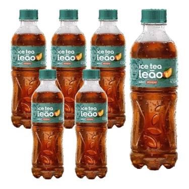 Imagem de 6x Chá Ice Tea Leão Sabor Pêssego 450ml
