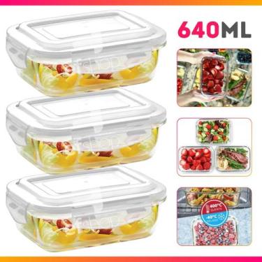 Imagem de Conjunto De Potes De Vidro Hermético 3 peças 640ml - Quality House, Al