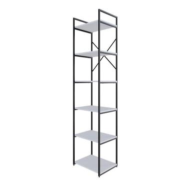 Imagem de Estante Alta C/06 Prateleiras 185x45x33cm Yon Branco Tx/ Branco Tx/