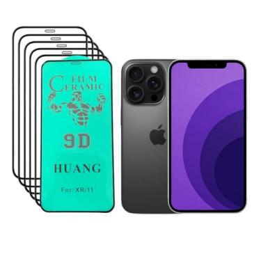 Imagem de 6 Pelicula de Ceramica Inquebravel 3D para Todos Modelos de iPhone: 6, 7, 8, XR, XS, 11, 12, 13, 14, 15, 16, Pro Max (iPhone 13)
