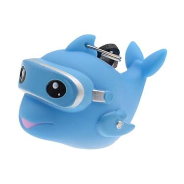 Imagem de Fenteer Tampa do bocal do regulador pingente de golfinho, tampa contra poeira, equipamento de mergulho com snorkel, protege o regulador contra sujeira e areia, Azul