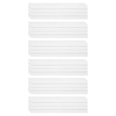 Imagem de PATIKIL 150 folhas de tiras de frases pautadas, cartolina de 7,6 cm x 30,5 cm, papel de escrita 210GSM, tiras de frases forradas em preto para professores, salas de aula, escritórios, casas, branco