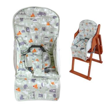 Imagem de Almofada de cadeira alta Kocpudu Green Animal Pattern Algodão