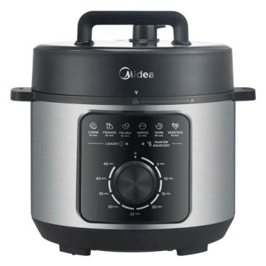 Imagem de Panela de Pressão Midea Elétrica 4l Antiaderente Blackstone 127v, Inox