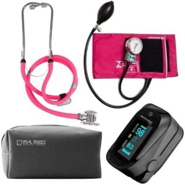 Imagem de Kit Acadêmico Para Enfermagem PAMED Com Oxímetro E Estojo, Rosa