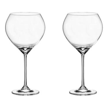 Imagem de Taça De Cristal Bohemia Para Vinho 640 Ml Carduelis 2 Peças - Bohemia 