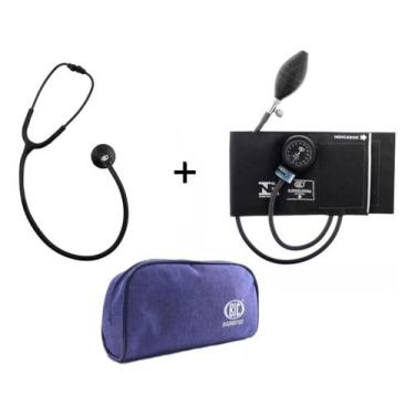 Imagem de Kit Esfigmomanometro + Estetoscopio Standard Bic, Preto