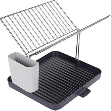 Imagem de Escorredor Organizador Multifuncional para Cozinha | Secagem de Louças, Talheres e Utensílios | Suporte Vertical com Bandeja Drenante | Compacto e Prático