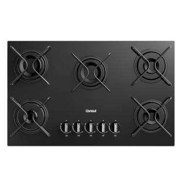 Imagem de Consul Cooktop 5 Bocas a Gás Consul com Grades Estáveis e Mesa de Vidro - CD075BE Bivolt