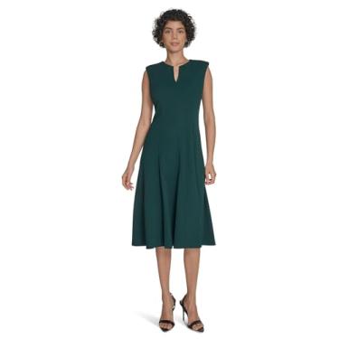 Imagem de Calvin Klein Aline Midi feminino sem mangas, Malaquita, 48