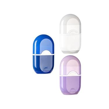 Imagem de GZBABY Apontador de lápis com borracha, pacote com 3, apontador de lápis portátil 2 em 1, multifuncional (branco, roxo, azul)