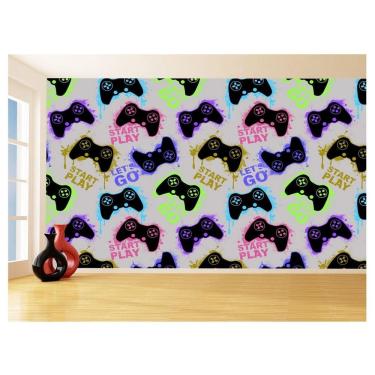 Imagem de Papel De Parede 3D Infantil Controle Game Jogo 3,5M Azs290