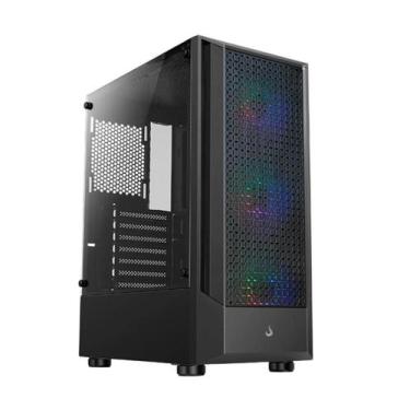 Imagem de Gabinete Gamer Rise Mode Wave 3 Fans ARGB S/Fonte MidTower USB 3.0 Pre