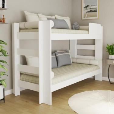 Imagem de Beliche Solteiro 100% MDF 95cm x 211cm Flórida Branco - Tigus Baby