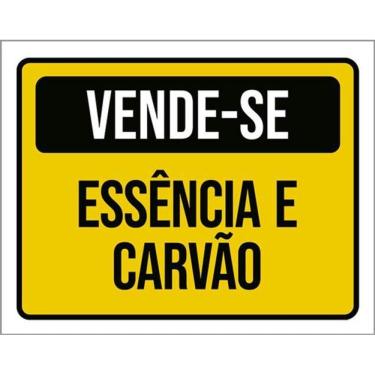 Imagem de Kit 5 Placas Vende-Se Essência Carvão 36X46