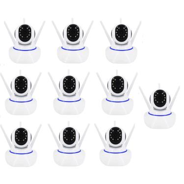 Imagem de kit 10 Câmera IP Wifi 720P Robo C/ Áudio Grava CartãoSD Atacado Revenda Barato