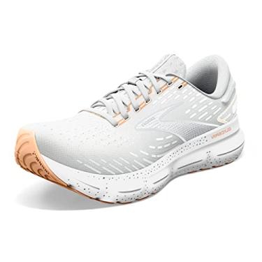 Imagem de Brooks Tênis de corrida feminino Glycerin 20 Neutral, Branco/cinza/pêssego, 6