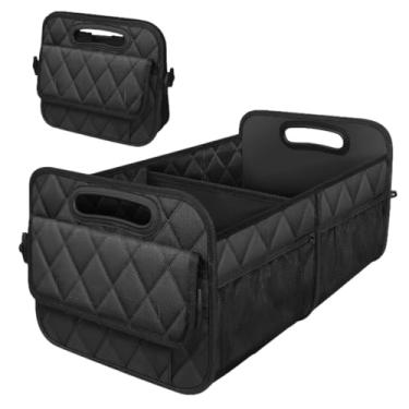 Imagem de Caixa de armazenamento dobrável para carros, acessórios, organizador de porta-malas de grande capacidade de 50 L, adequado para carros/SUVs/vans/caminhões, caixa de armazenamento portátil dobrável