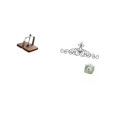 Imagem de Fenteer Porta-guardanapos de Café, Dispensador de Lenços de Papel, Organizador com Base de Madeira, Decoração de Parede em Metal, Arte Floral para Cozinha, Es