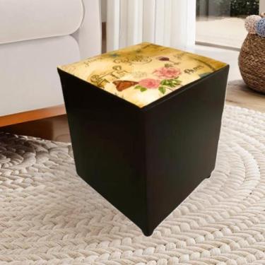 Imagem de Puff Puf Banco Banqueta Quadrada Cubo Decorativo - Realizar, Assento P