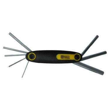 Imagem de Chave Hexagonal Canivete 8 Peças Cromo-vanádio - Dtools