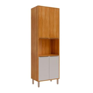 Imagem de Paneleiro Domus 100% MDF 4 Portas Cinamomo e Off White