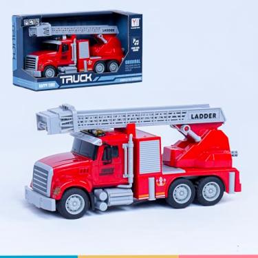 Imagem de Caminhão de Bombeiro Infantil de 25 cm, com Luzes, Som e Estrutura Articulada de 33cm, Vermelho
