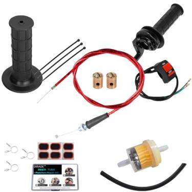 Imagem de DIRADE Cabo do acelerador, pegadores do acelerador da barra do manípulo, braçadeira da carcaça do acelerador para bicicleta Dirt Bike 50cc-250cc, quadriciclo ATV, Pit Bike (170 cm)