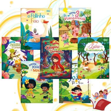Imagem de Kit 07 Livros Era Uma Vez Histórinhas Clássicas Infantis Textos Leves e Ilustrações Coloridas - Tilibra