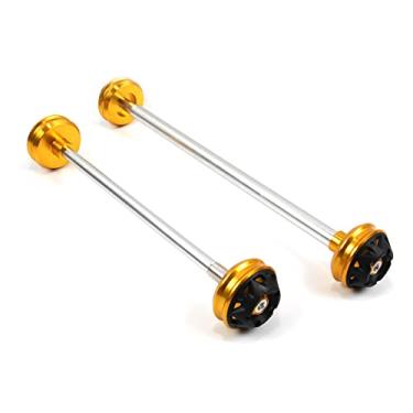 Imagem de Protetores de roda deslizantes de eixo Arashi Garfo dianteiro e traseiro para Yamaha YZF R1 2007-2008, acessórios de motocicleta peças douradas