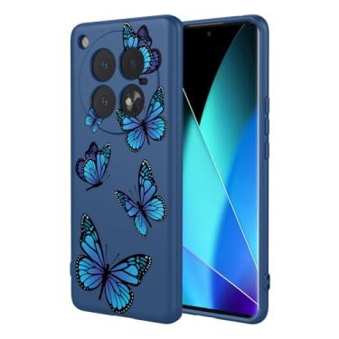 Imagem de HTXWXJC Capa de telefone para Infinix Zero 40 4G, X6860 capa à prova de choque flexível bumper TPU capas macias padrão borboleta capa de telefone para Infinix Zero 40 4G borboleta azul