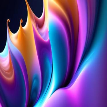 Imagem de Quadro Decorativo com Estampa de Manchas de Tinta Coloridas Arte Moderna para Parede 30x30cm