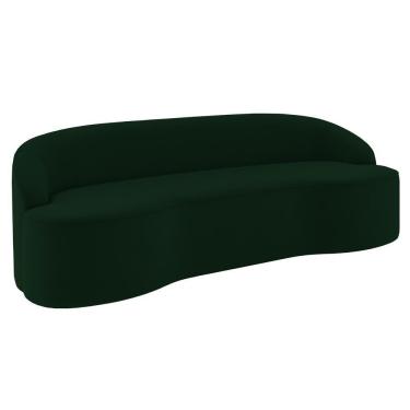 Imagem de Sofá 5 Lugares Para Sala De Estar Living 280cm Theo D06 Veludo Esmeralda - Mpozenato