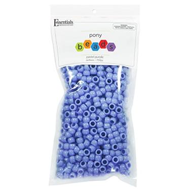 Imagem de Essentials By Leisure Arts Miçanga de pônei artística 6 x 9 mm roxo pastel 750 peças