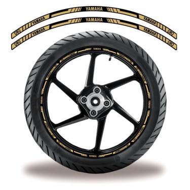 Imagem de Adesivo Refletivo Friso Roda Moto Yamaha Bege Bege 3
