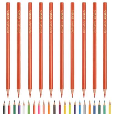 Imagem de PATIKIL Lápis de cor, lápis de desenho de cor laranja com núcleos à base de óleo, materiais de scrapbook, para adultos, livros de colorir, artistas, iniciantes, desenho, esboços, 10 peças