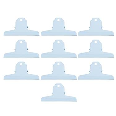 Imagem de Clipes de pasta de metal ferro grande forte força de fixação clipes de papel para escritório escola casa organizando documentos fotos bilhetes contas 10 pçs (Lago Azul)