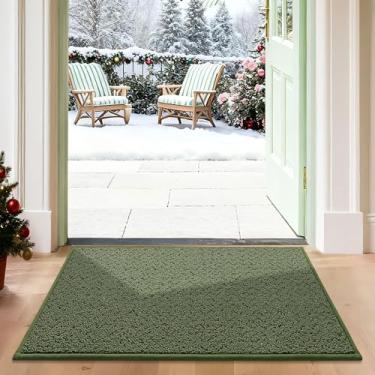 Imagem de COSY HOMEER - Tapete de porta 61 cm x 91 cm antiderrapante absorvente tapetes de entrada capachos de sujeira tapetes de entrada laváveis tapete de entrada baixa para porta traseira e tapetes de
